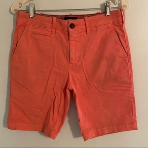 express pink flat front chino shorts - waist 28"
